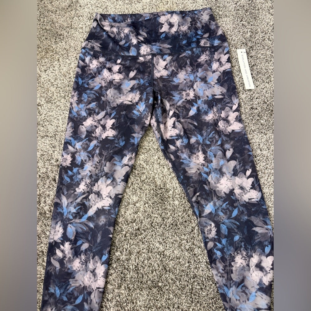 Mia - Blue Midnight Garden 7/8 Legging (High-Waist) - LIMITED EDITION
